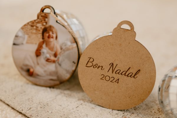 Bola Navidad Madera - Imagen 2